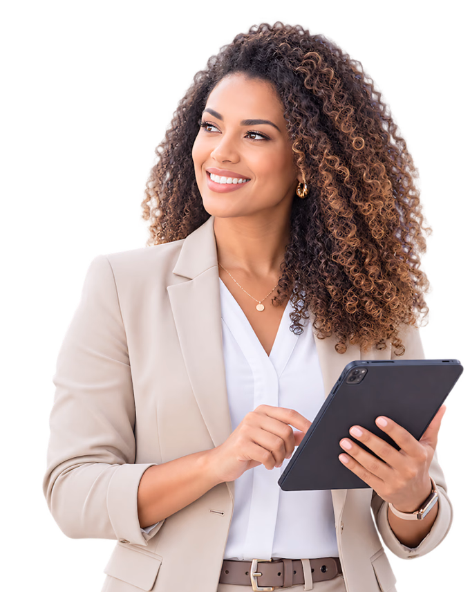 Corretora com tablet e cartões do SGL Corretora com tablet e cartões do SGL