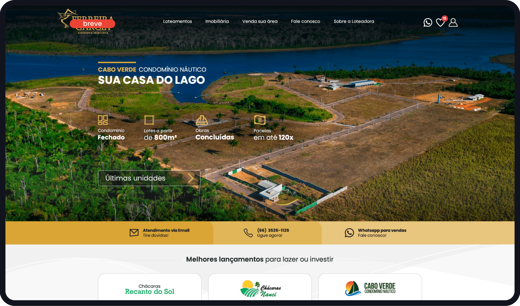 Site de loteadora com lançamento Site de loteadora com lançamento