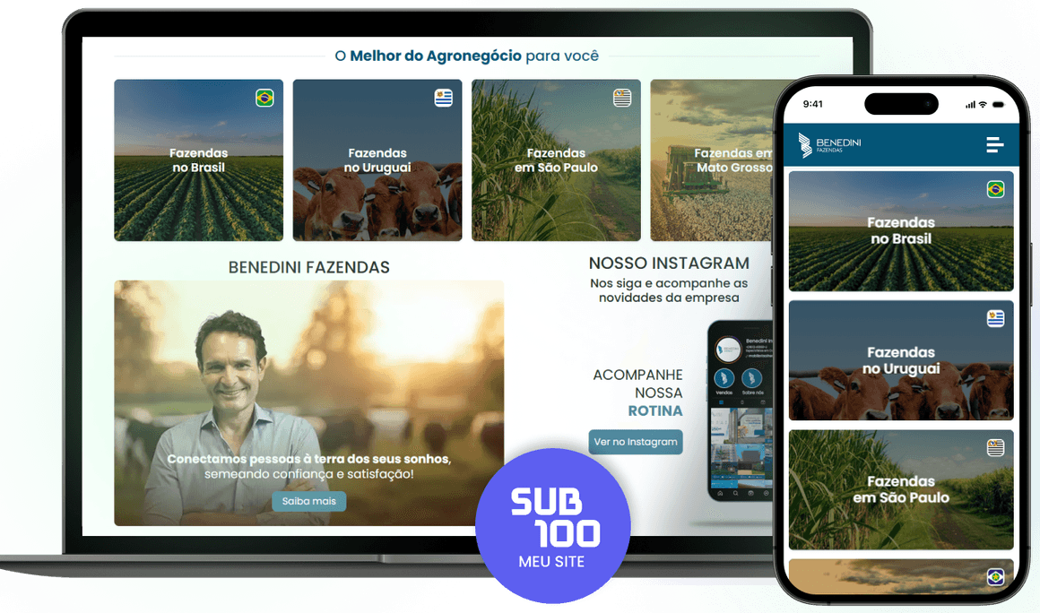 Personalização do site rural Personalização do site rural