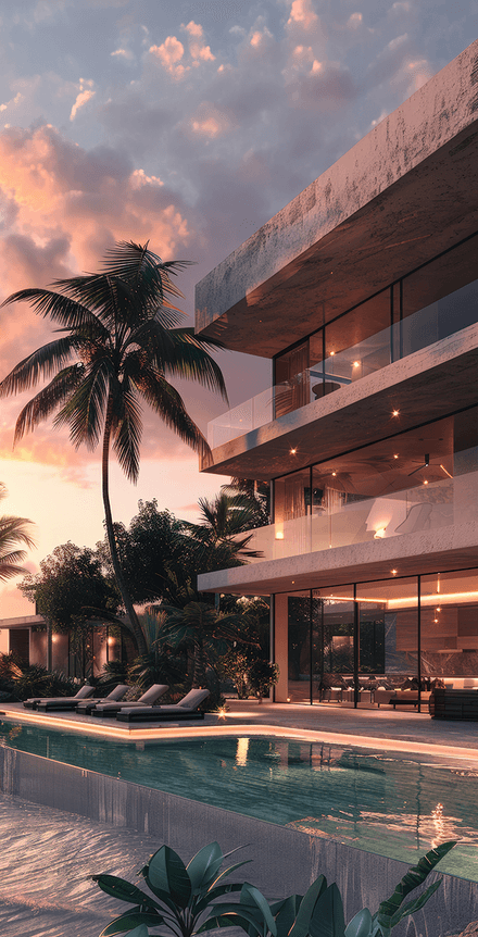 Residência de luxo com piscina Residência de luxo com piscina