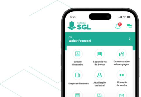 Painel do SGL no celular Painel do SGL no celular